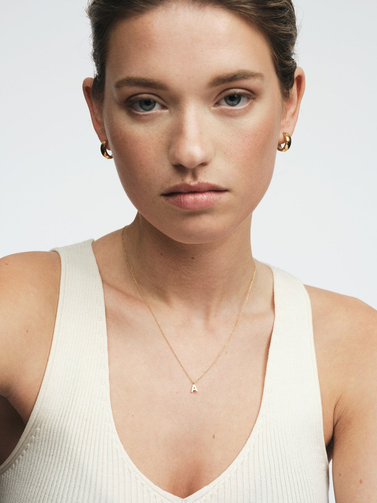 Petite Plain Letter Necklace