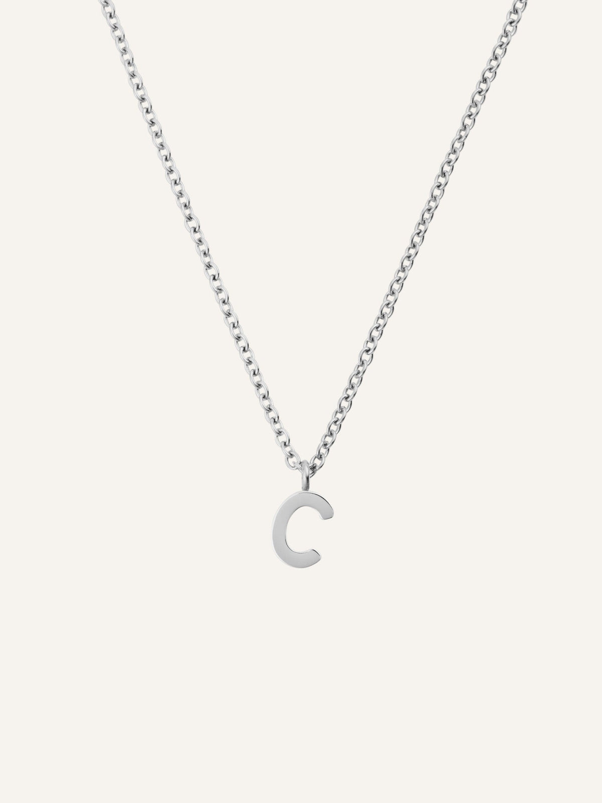 Petite Plain Letter Necklace