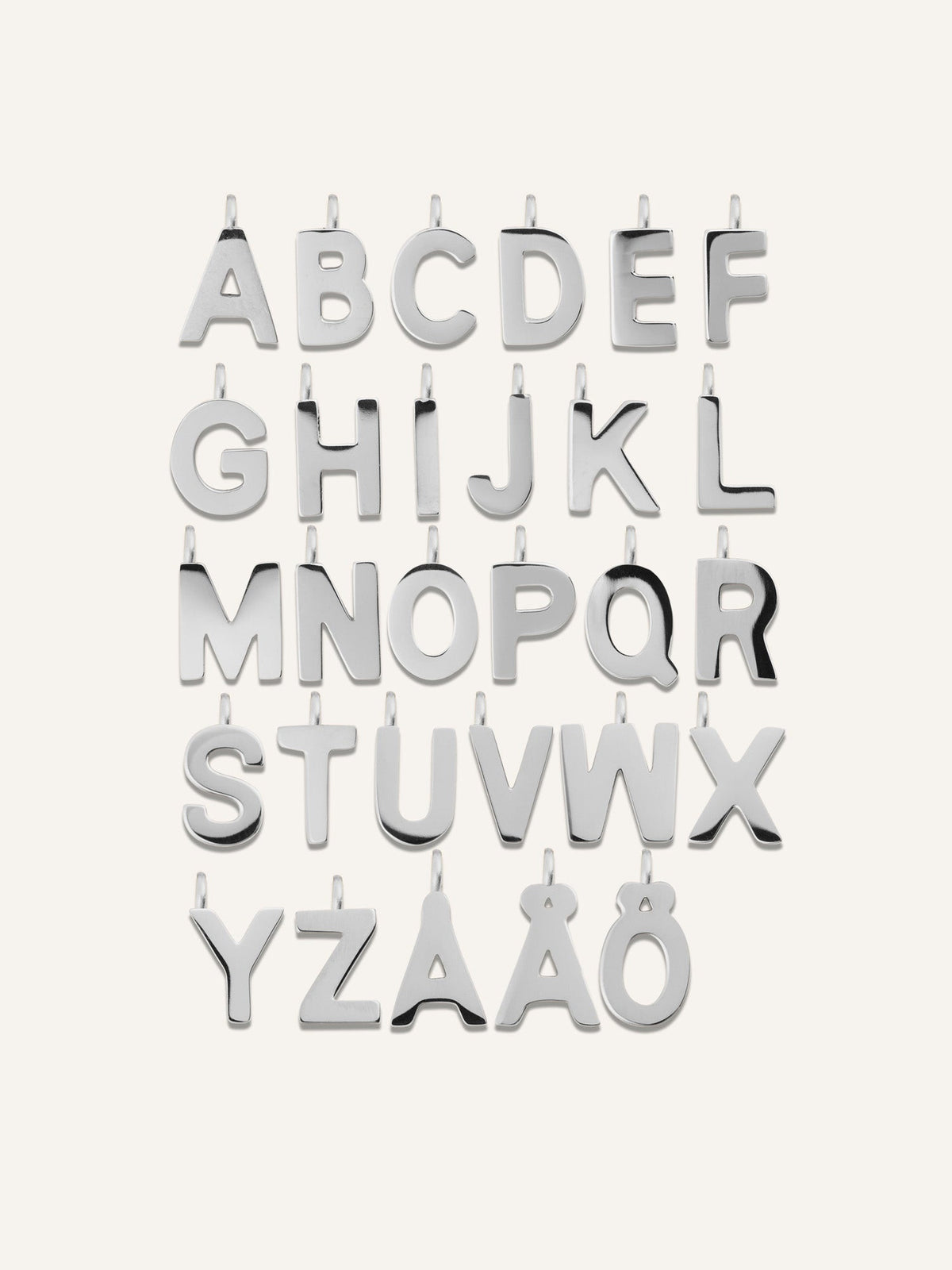 Petite Plain Letter Necklace
