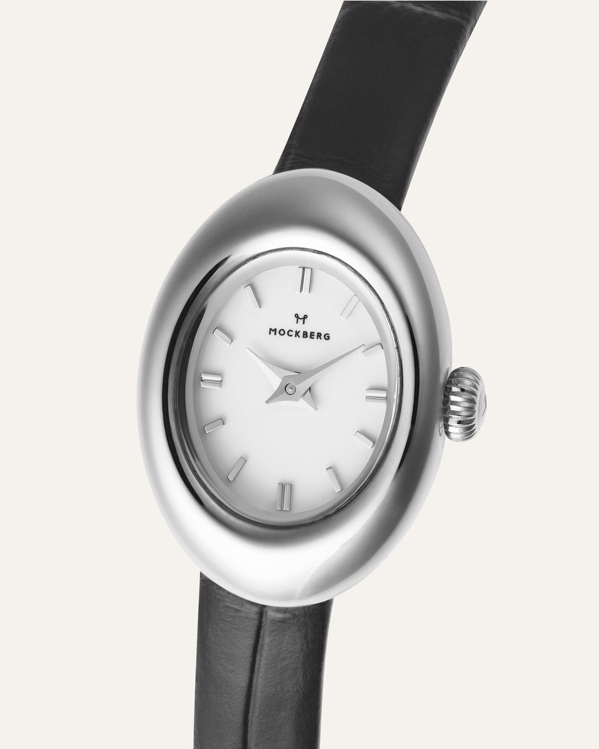 Belle Oval Petite Leather Watch