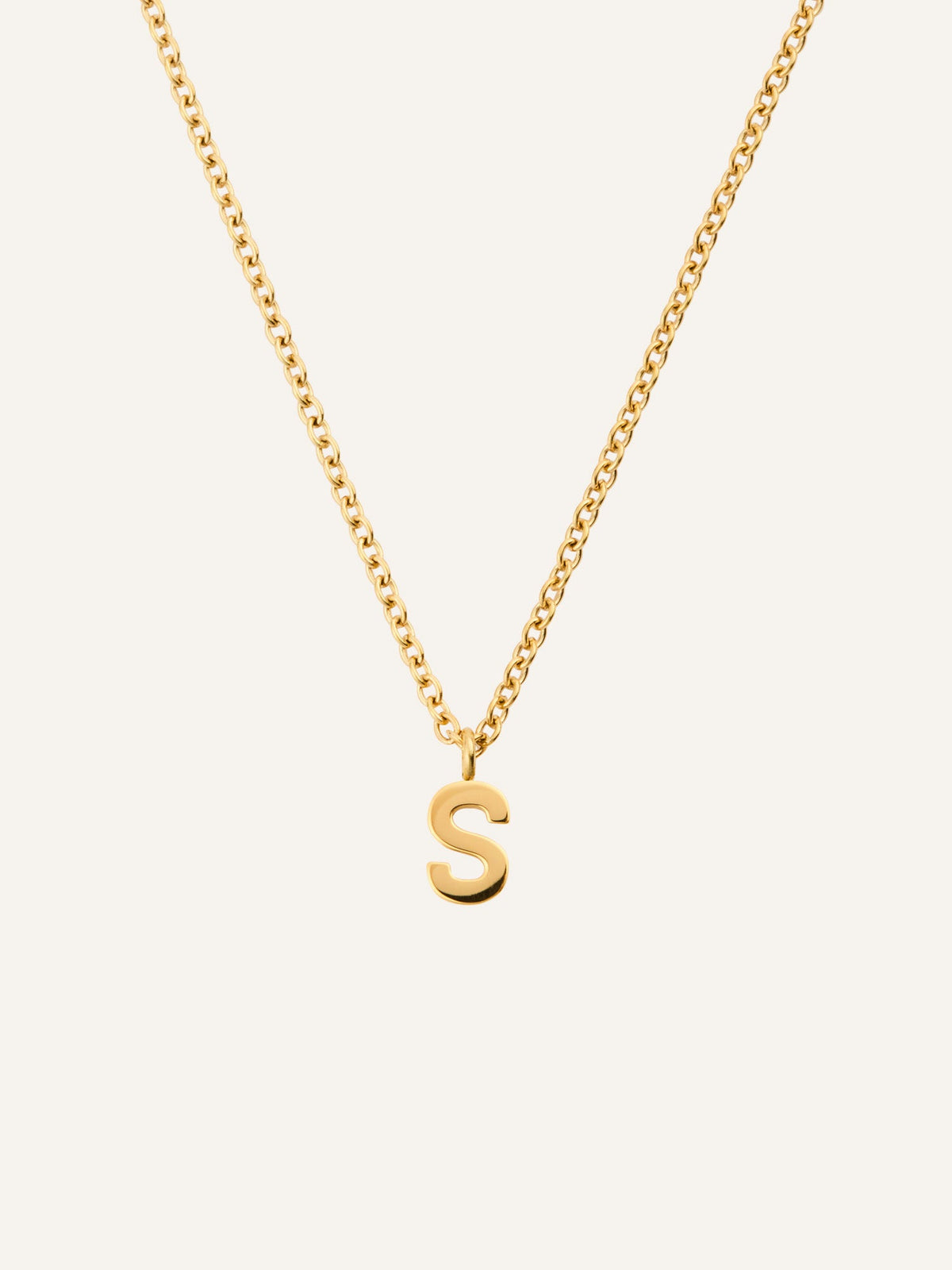 Petite Plain Letter Necklace