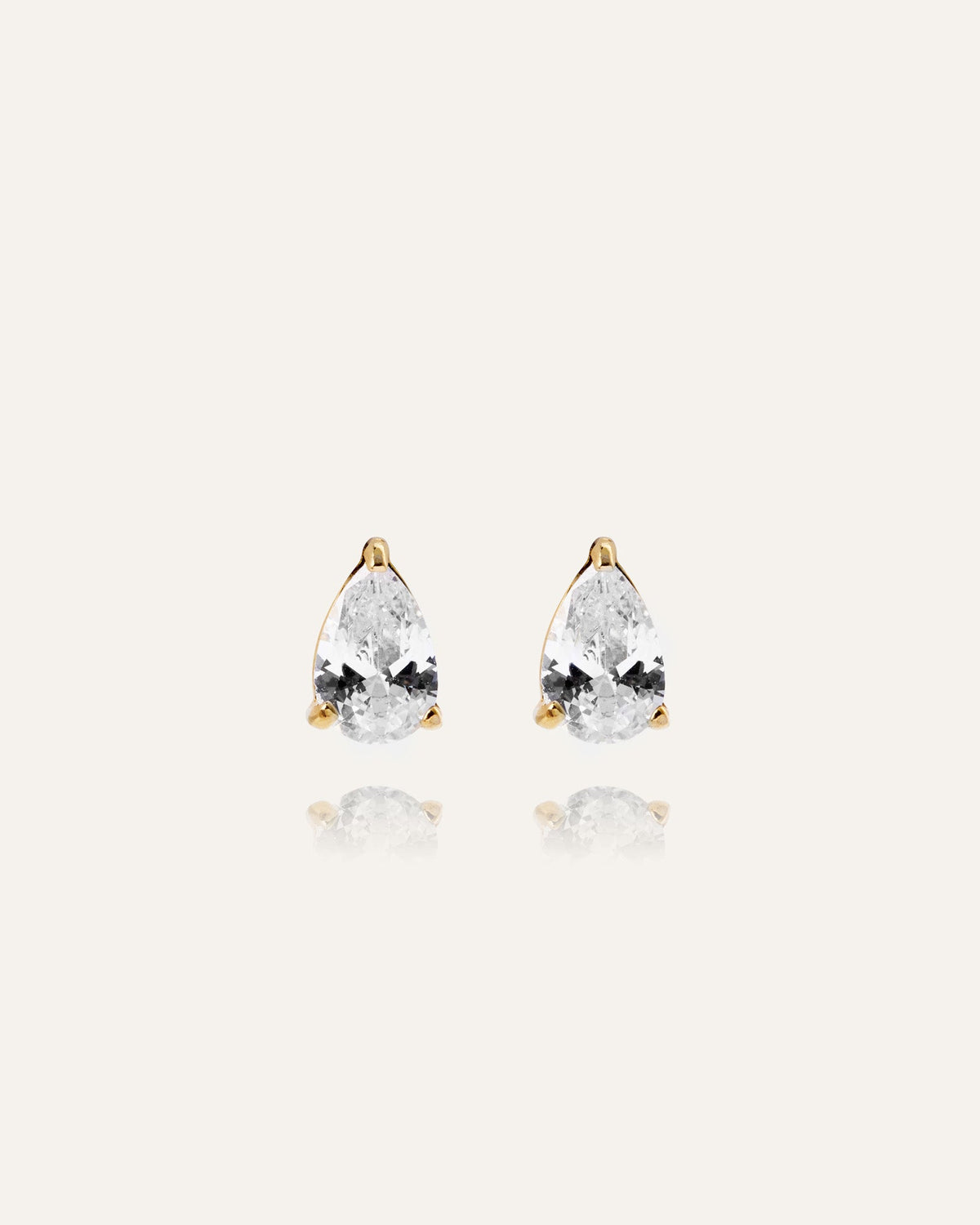 Belle White Medium Studs