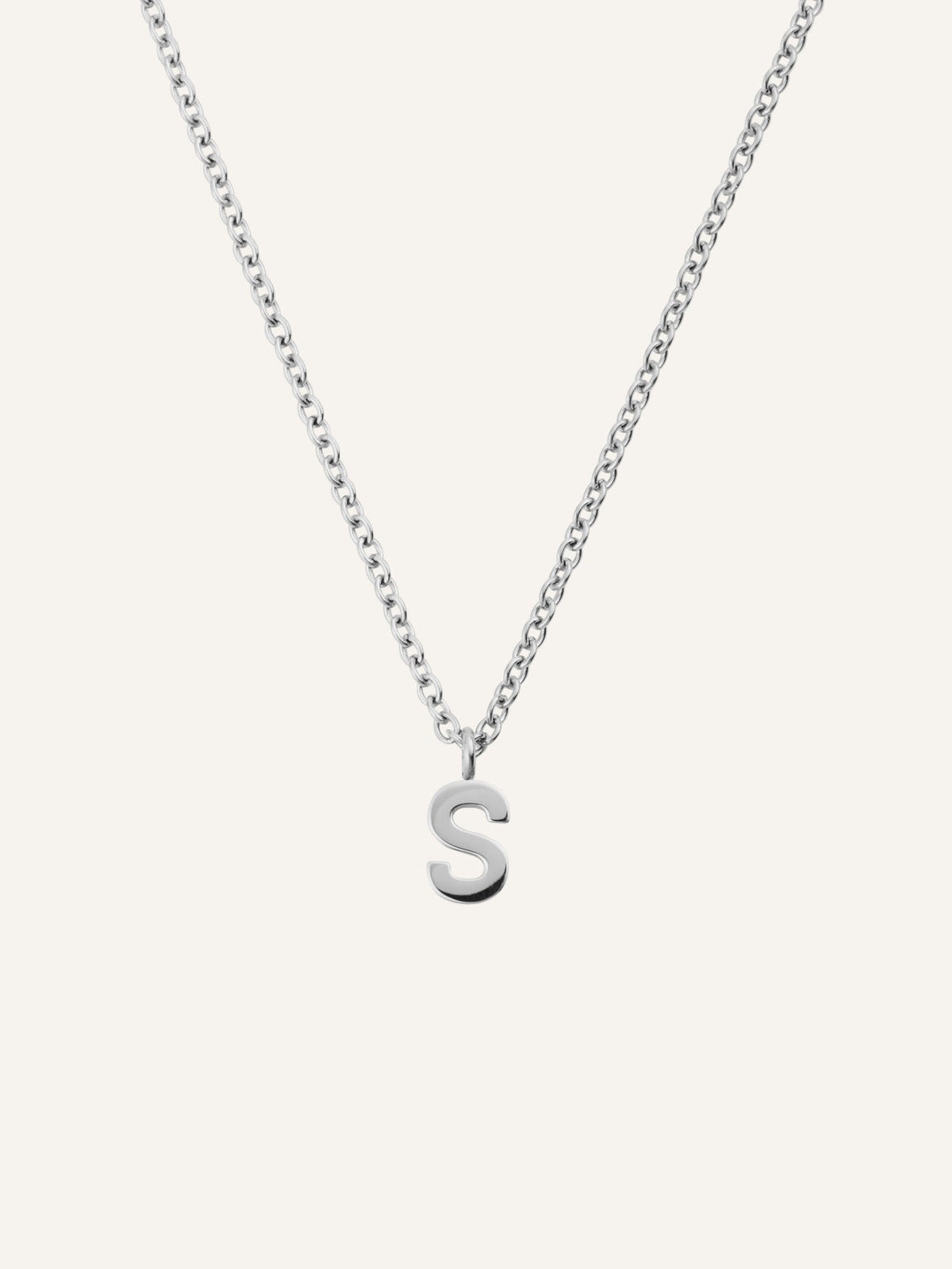 Petite Plain Letter Necklace