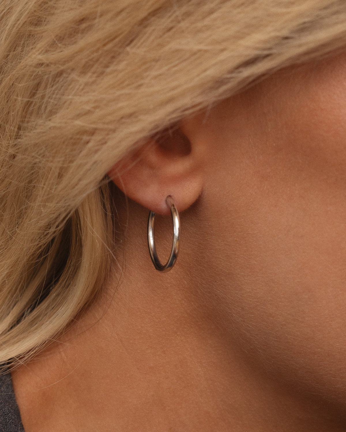 Slim Large Hoops