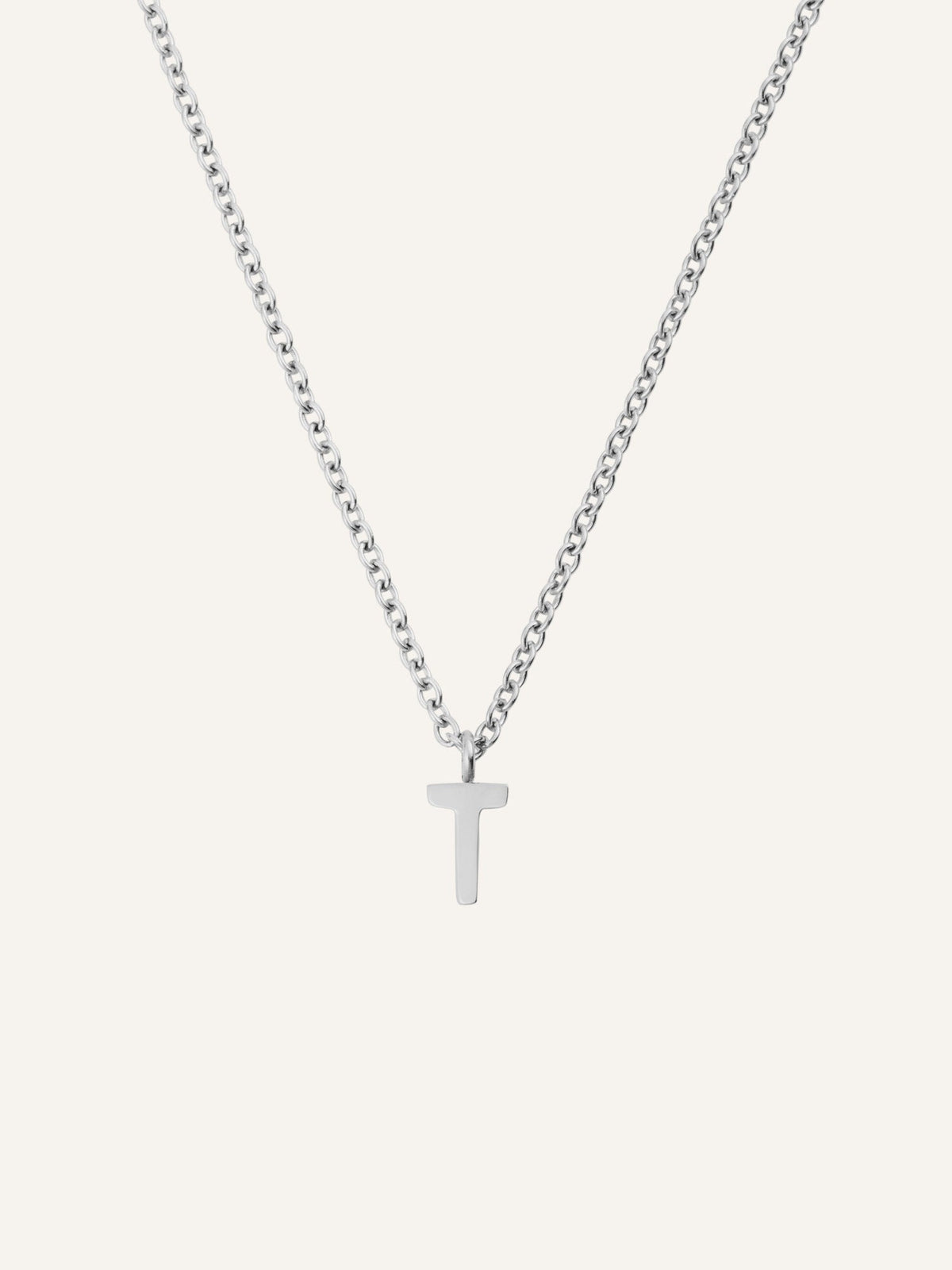 Petite Plain Letter Necklace