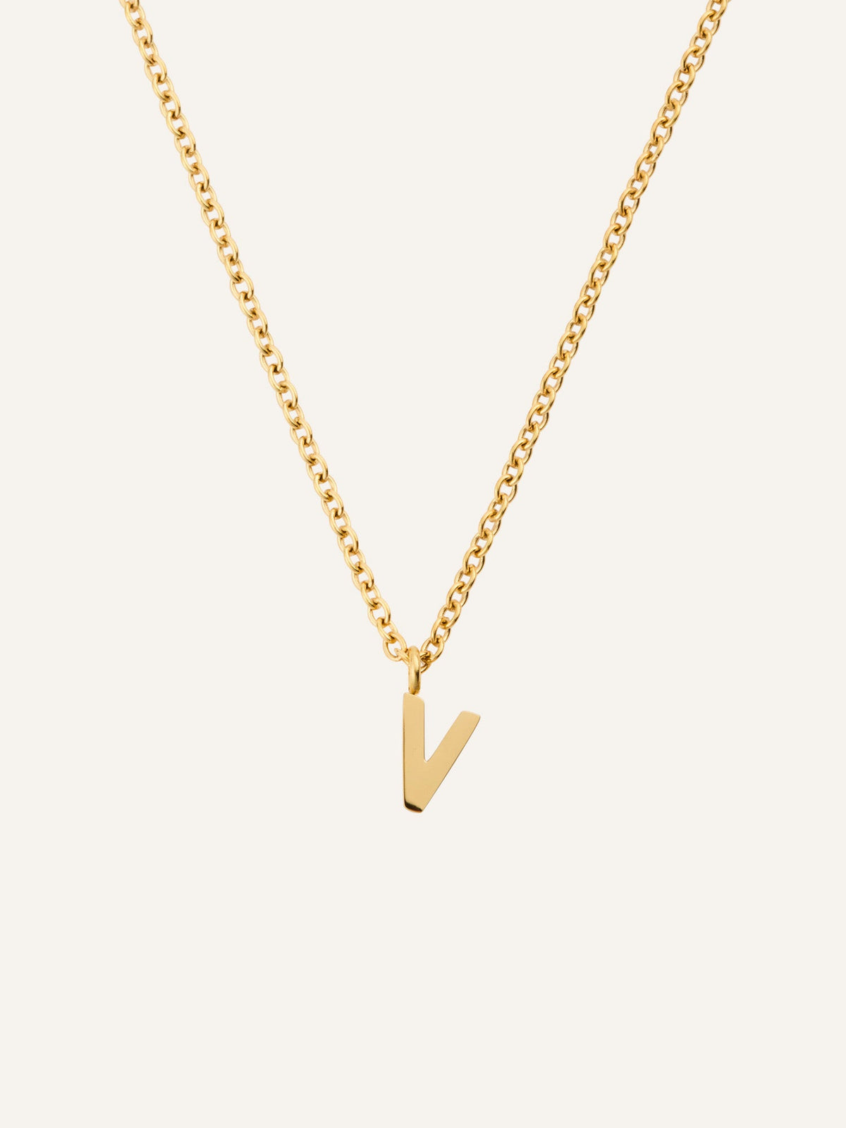 Petite Plain Letter Necklace