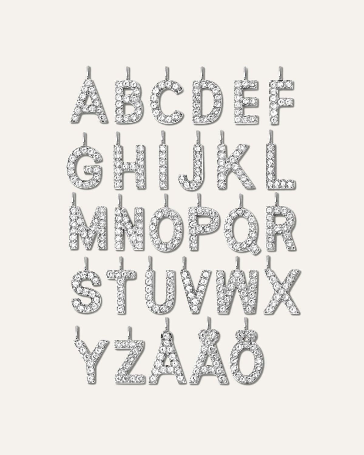 Petite Stone Letter Necklace